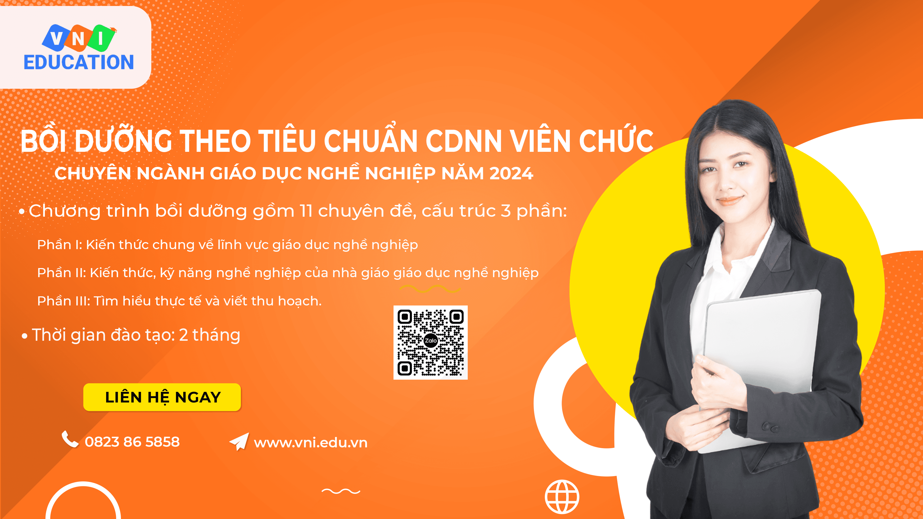 Bồi dưỡng CDNN viên chức chuyên ngành giáo dục nghề nghiệp – 2024