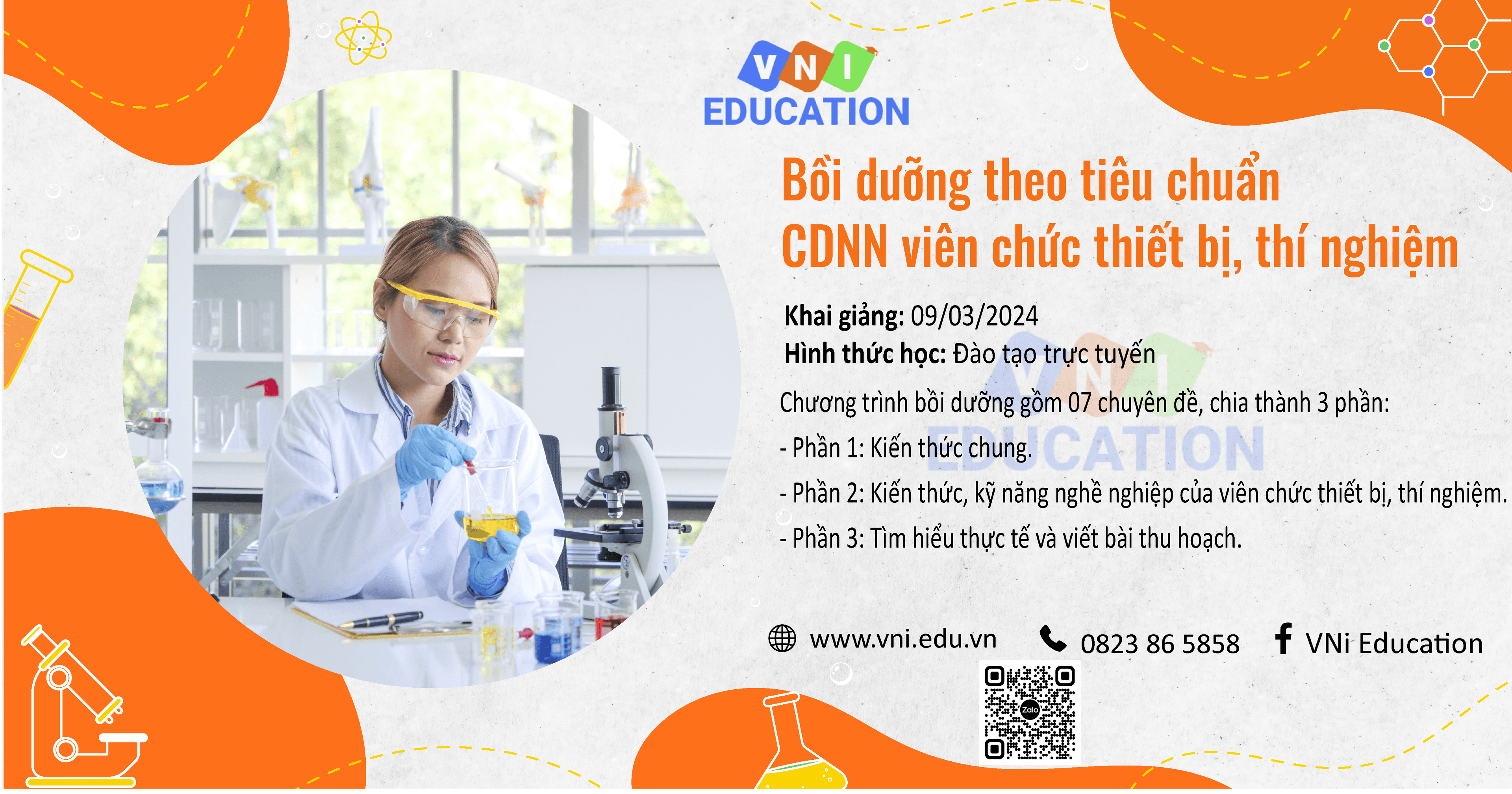 Khai giảng lớp bồi dưỡng theo TCCDNN viên chức thiết bị, thí nghiệm năm 2024