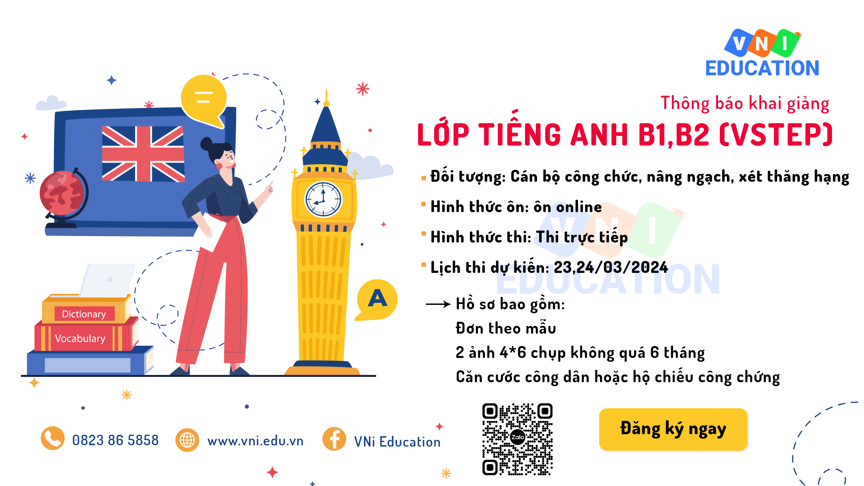 Khai giảng lớp Tiếng Anh B1, B2 (VSTEP)