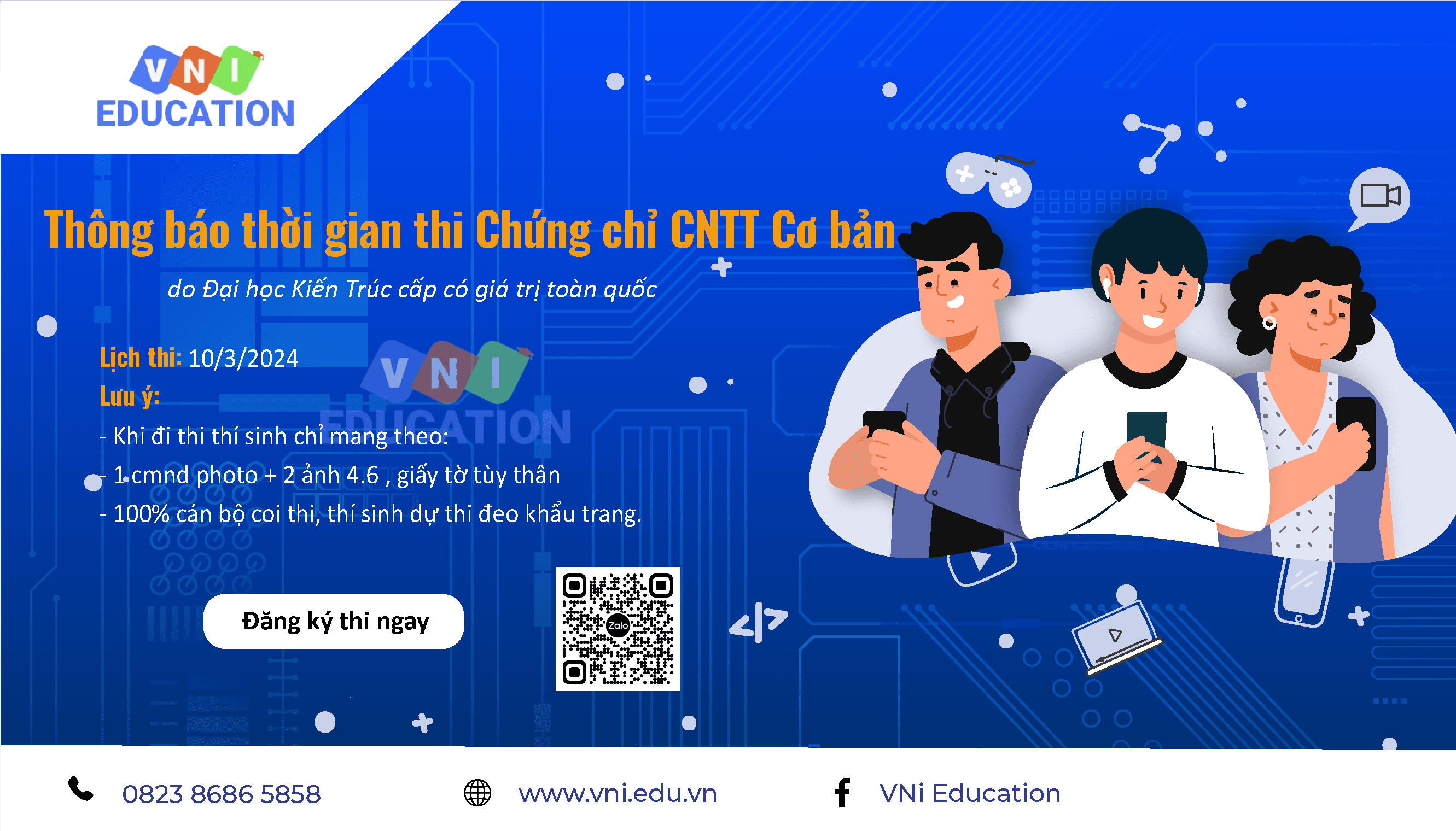 Thời gian thi Chứng chỉ CNTT Cơ bản theo TT 03/2014