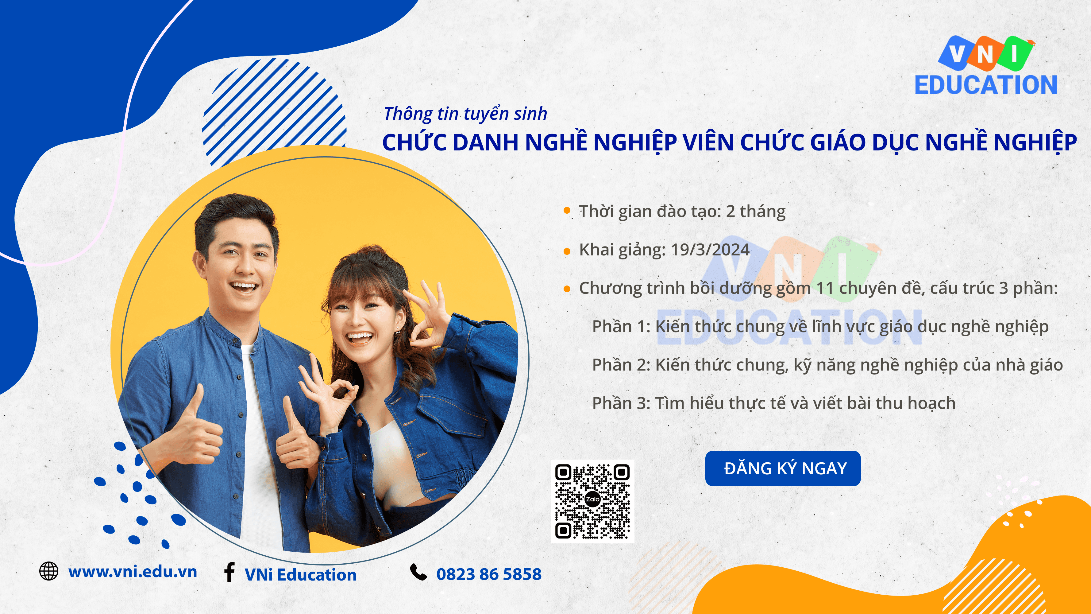 Tuyển sinh lớp CDNN viên chức giáo dục nghề nghiệp – 2024