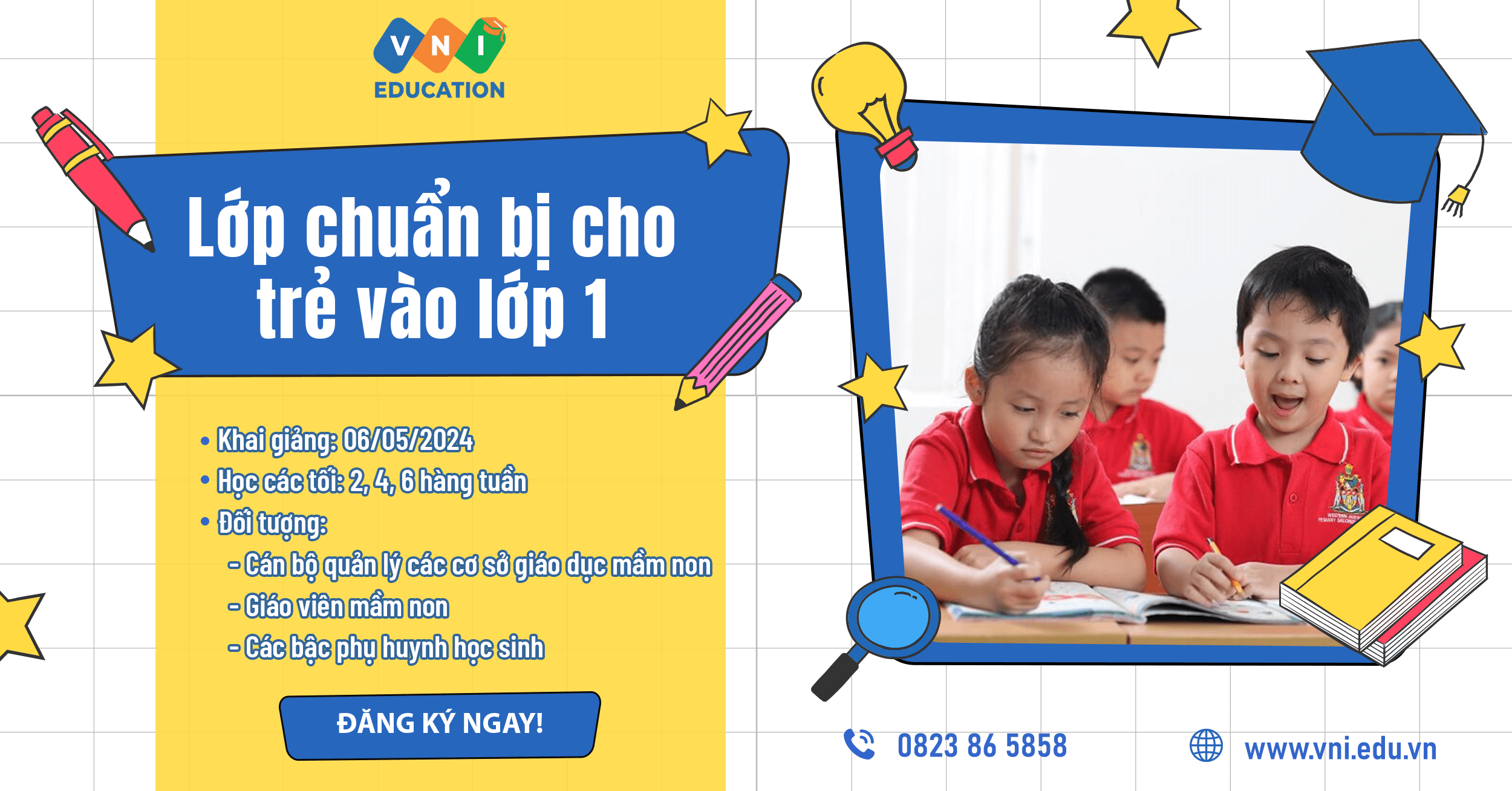 Tuyển sinh lớp ” Chuẩn bị cho trẻ vào lớp 1″ tháng 10/2025