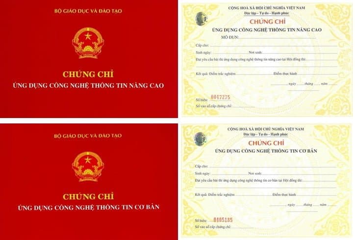 Chứng chỉ ứng dụng công nghệ thông tin cơ bản, nâng cao theo thông tư Số: 03/2014/TT-BTTTT