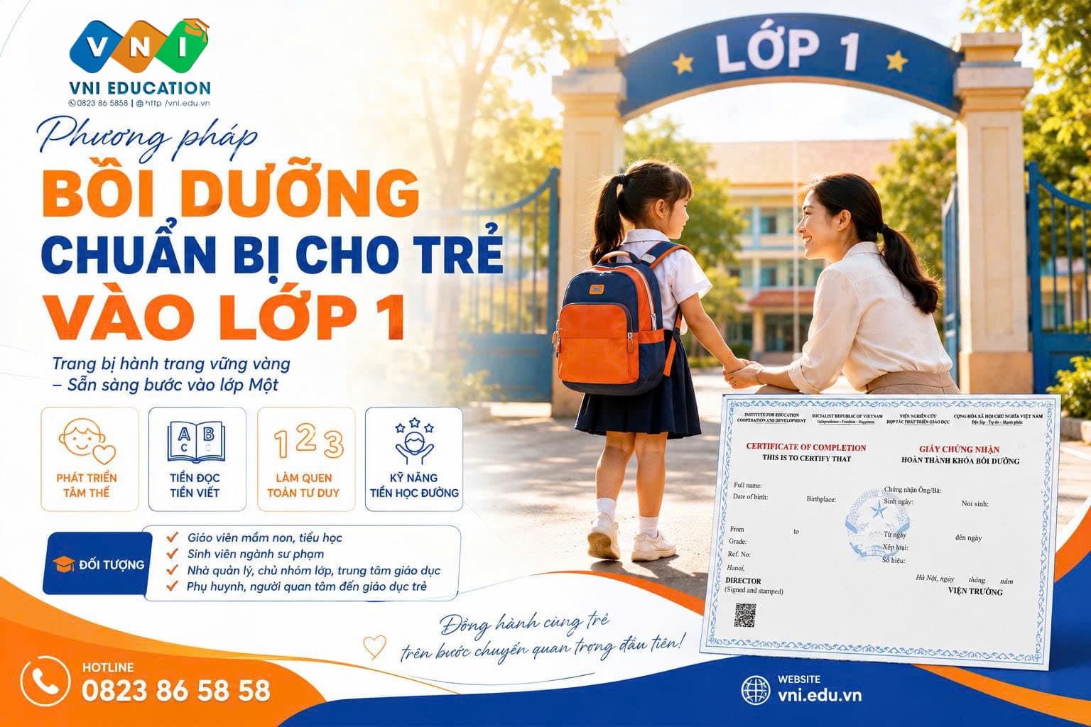 Bồi dưỡng phương pháp dạy trẻ vào lớp 1: Những điều cần biết năm 2026
