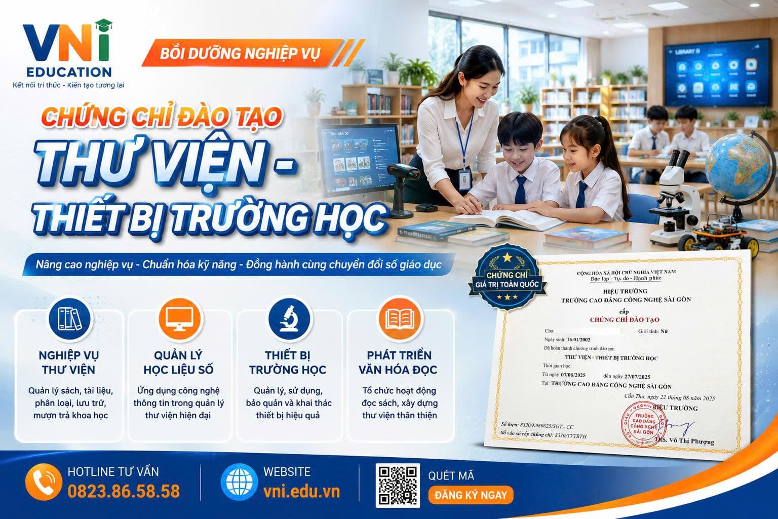 Thư viện – Thiết bị trường học: Những điều cần biết trước khi tham gia bồi dưỡng năm 2026