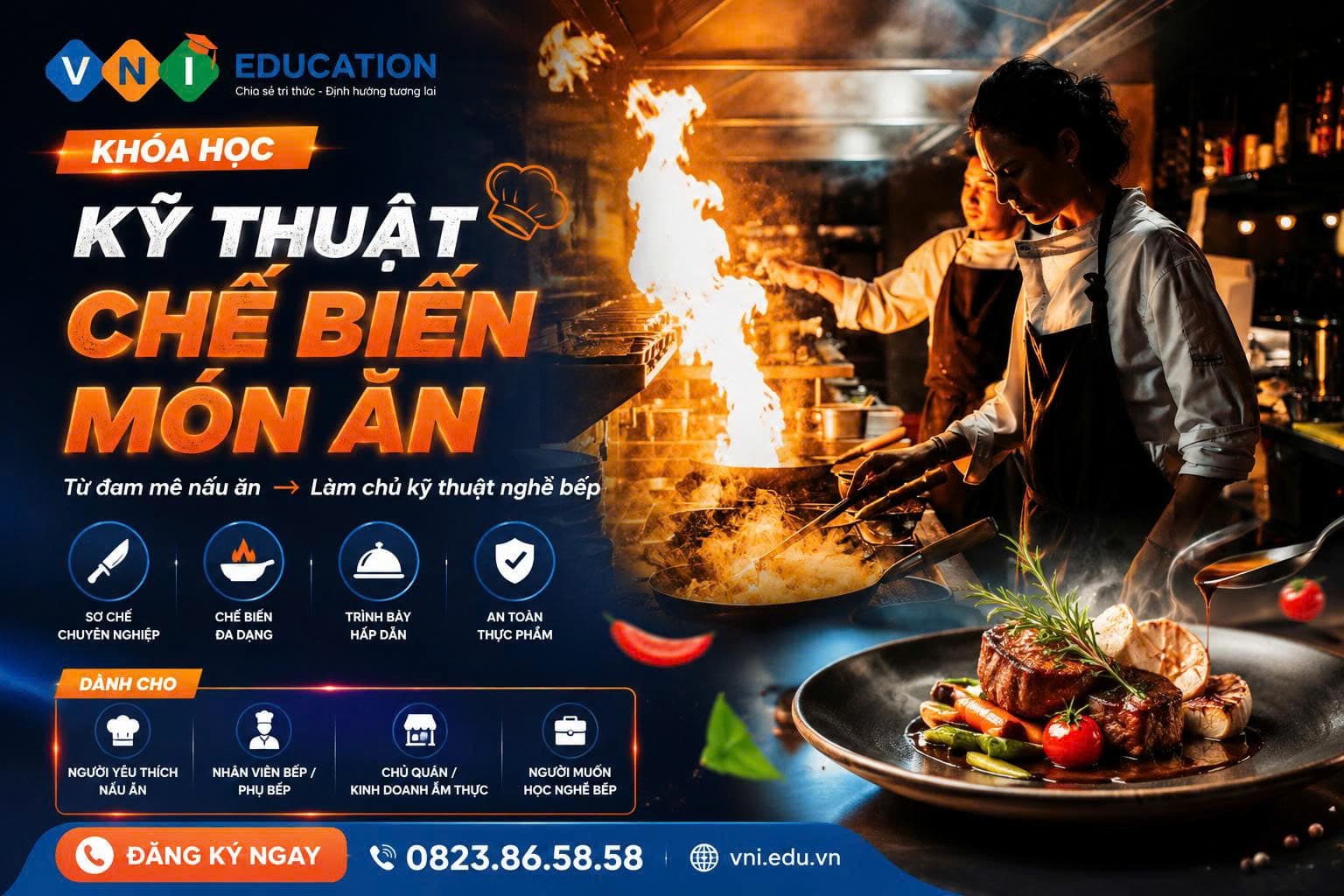 Trung cấp Kỹ thuật chế biến món ăn 2026: Học gì, làm gì và cơ hội việc làm