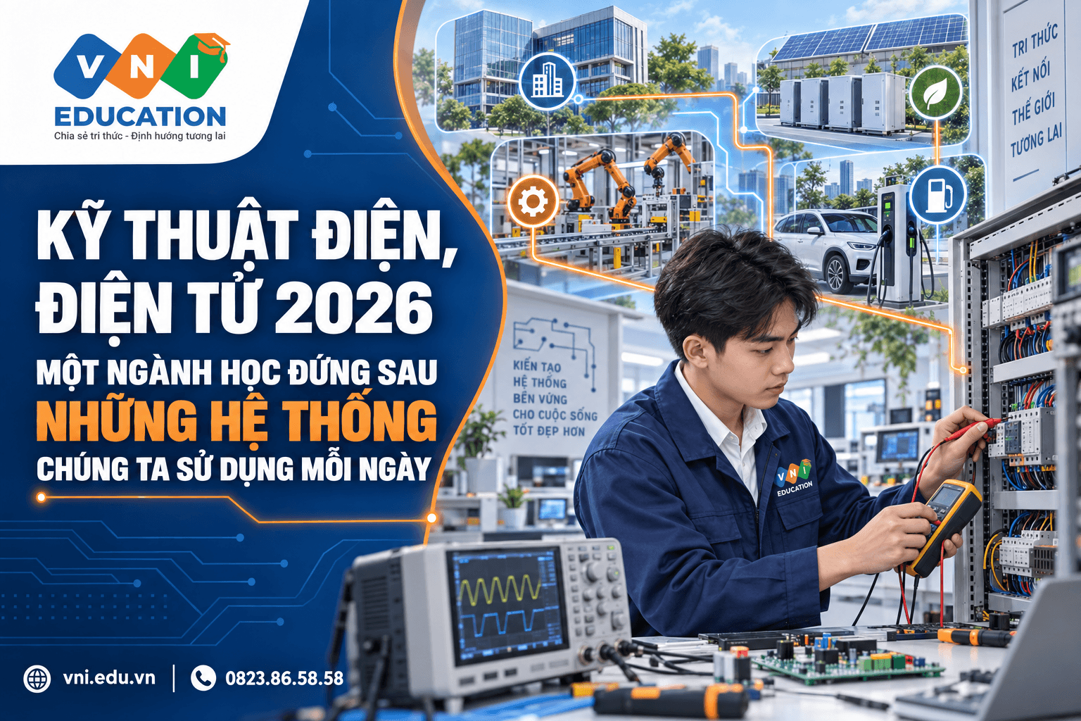 Kỹ thuật điện điện tử 2026: Một ngành học đứng sau những hệ thống chúng ta sử dụng mỗi ngày