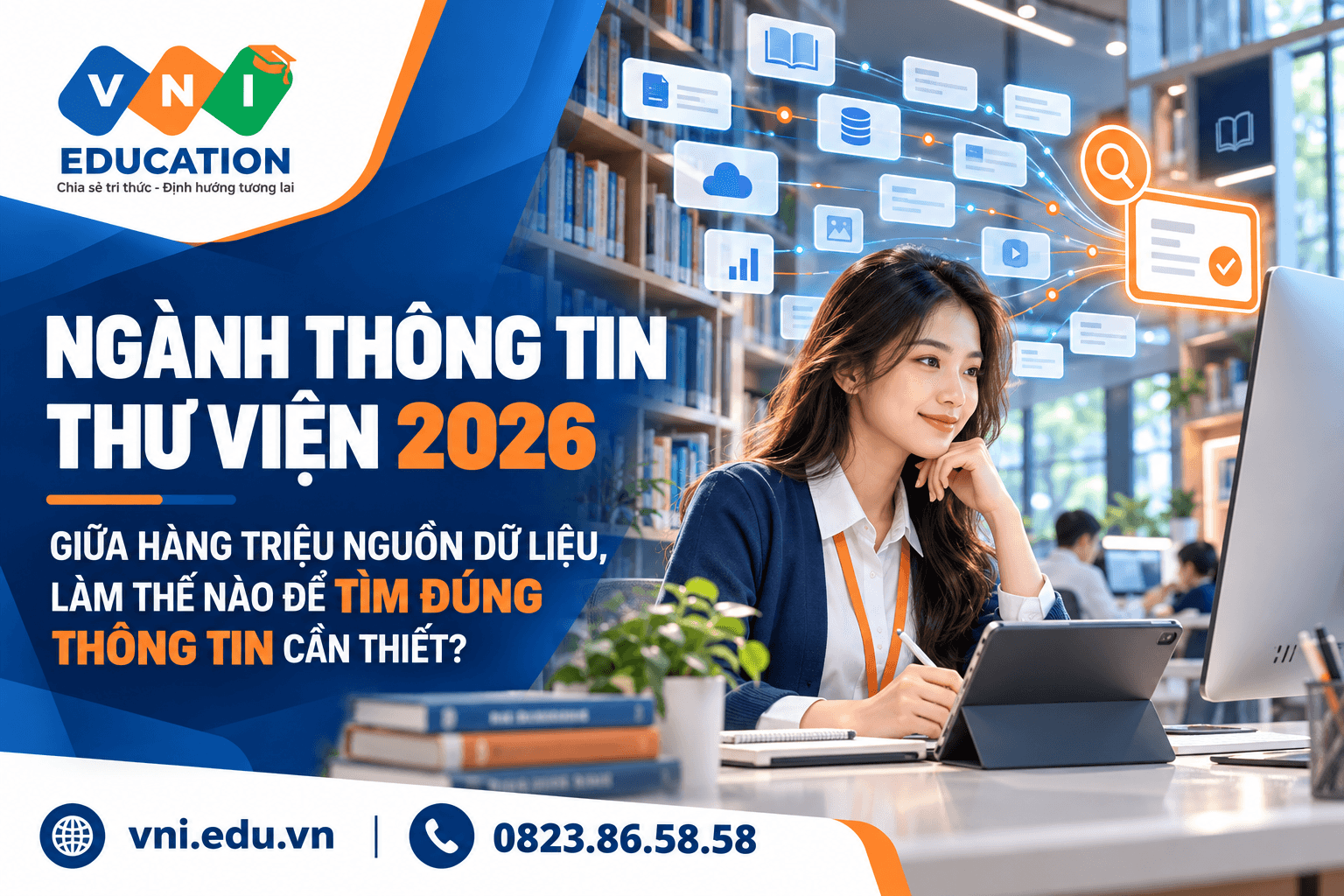Ngành Thông tin Thư viện 2026: Giữa hàng triệu nguồn dữ liệu, làm thế nào để tìm đúng thông tin cần thiết?