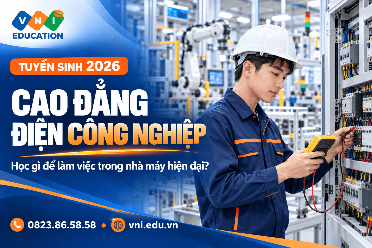 Cao đẳng Điện công nghiệp 2026: Học gì để làm việc trong nhà máy hiện đại?