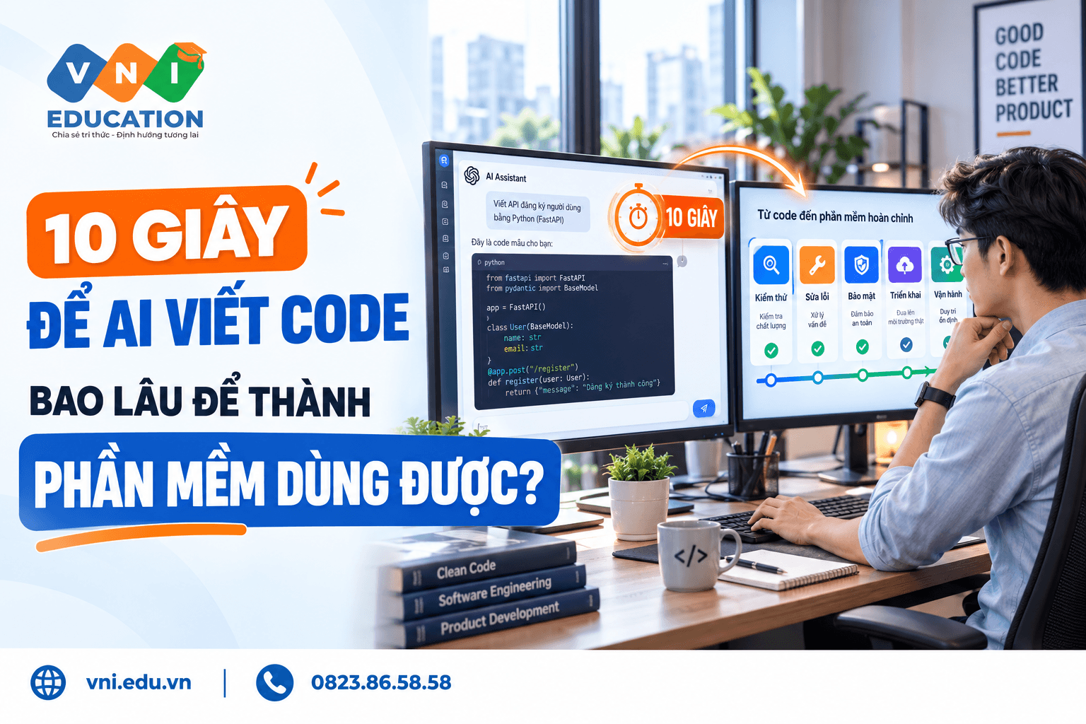 10 giây để AI viết code, bao lâu để biến nó thành một phần mềm dùng được?