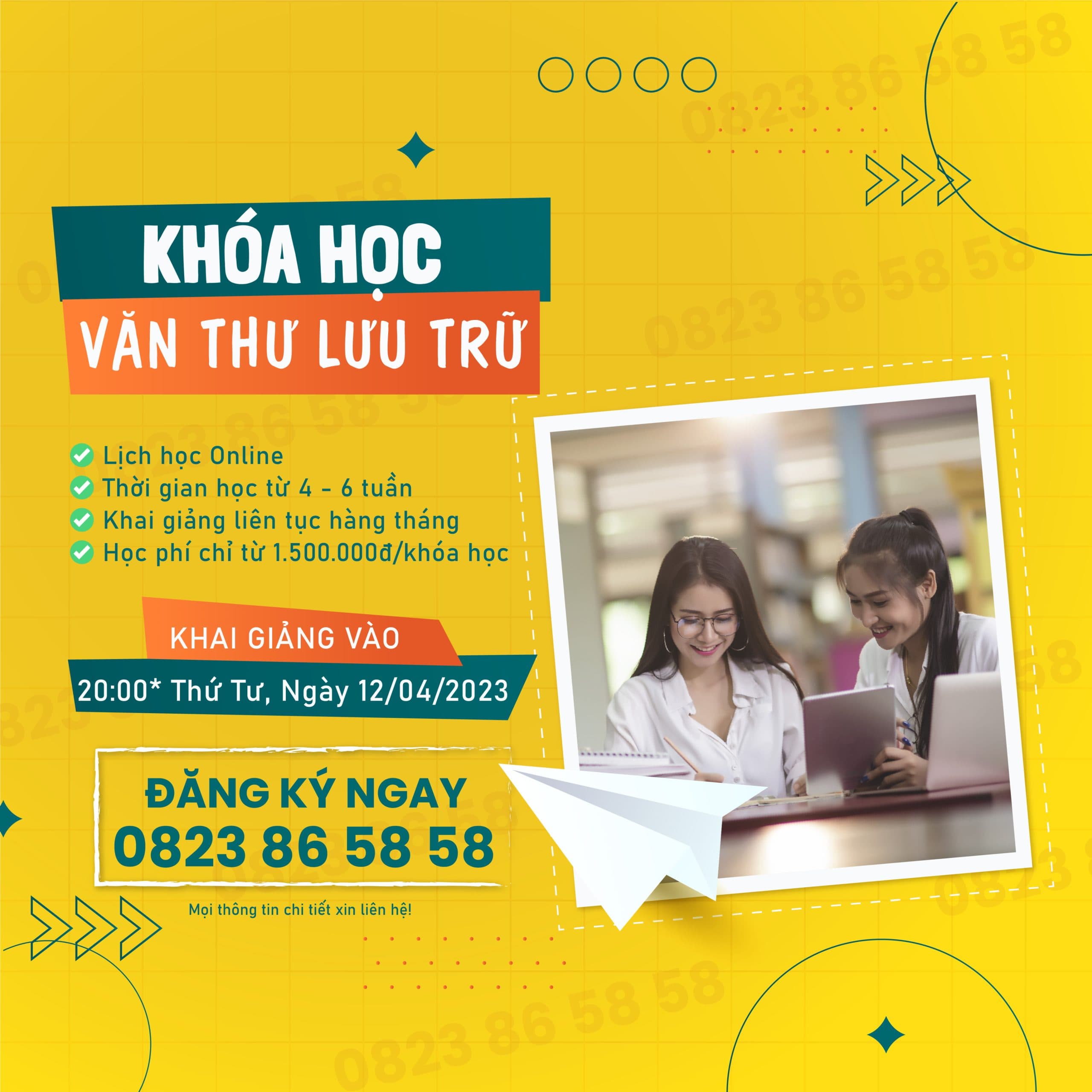Chương trình đào tạo ngắn hạn nghiệp vụ văn thư – lưu trữ