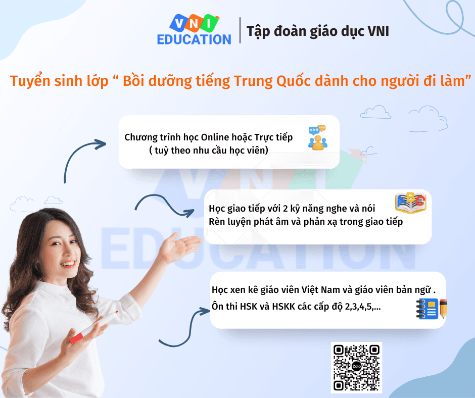 Bồi dưỡng tiếng Trung Quốc dành cho người đi làm – 2024