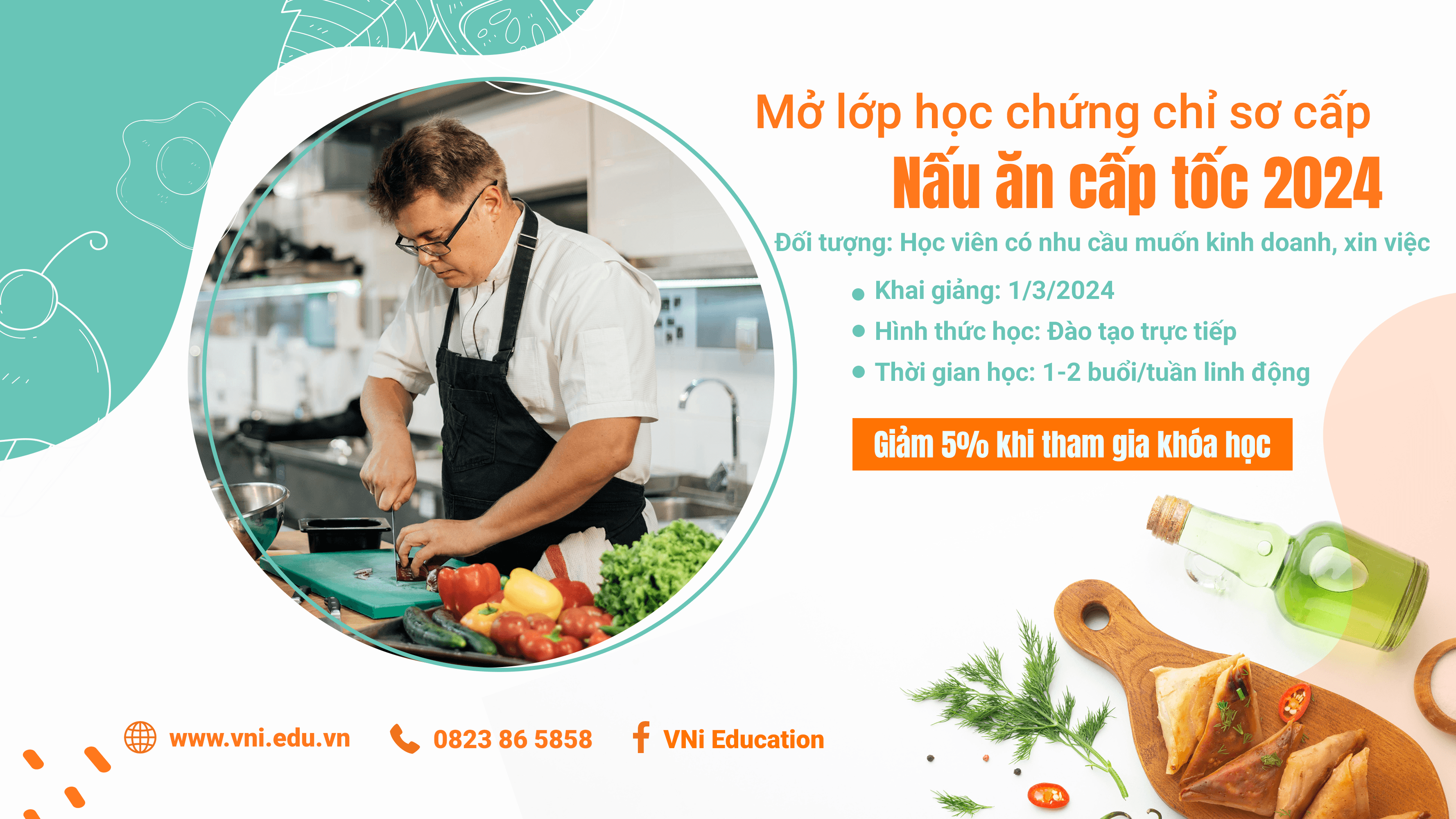 Khai giảng lớp đào tạo chứng chỉ sơ cấp nấu ăn cấp tốc 2024