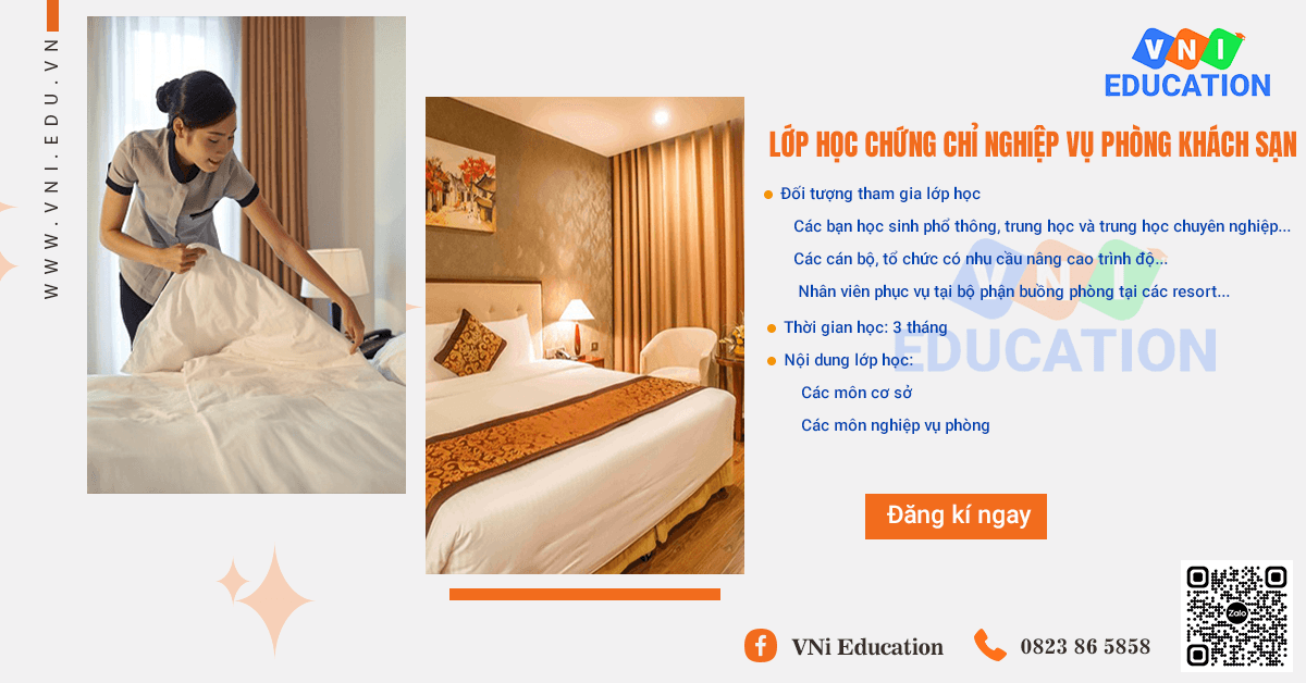 Lớp học chứng chỉ nghiệp vụ phòng khách sạn năm 2024