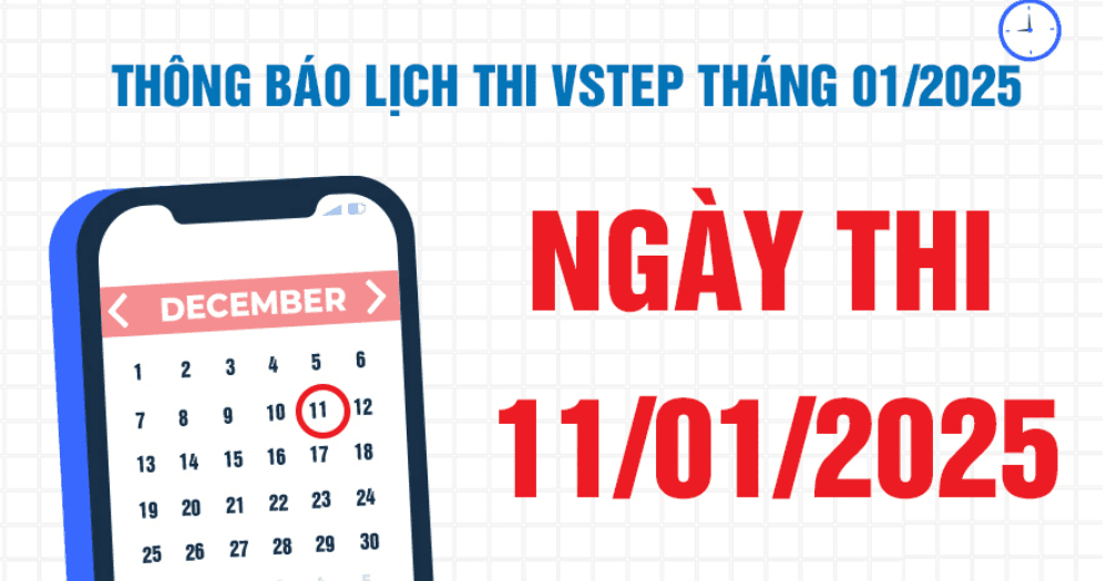 Lịch thi ĐGNL Tiếng Anh khung năng lực ngoại ngữ 6 bậc tháng 1 năm 2025