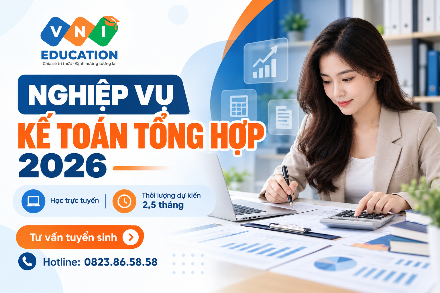 Nghiệp vụ kế toán tổng hợp 2026: Khóa học online dành cho người mới và người đi làm