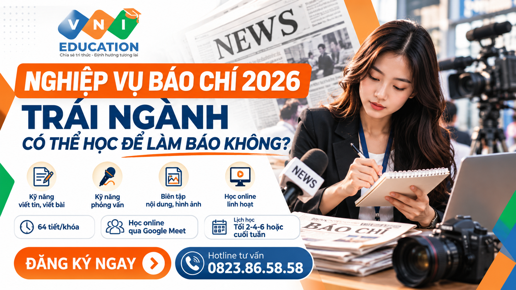 Khóa học chứng chỉ nghiệp vụ báo chí năm 2026
