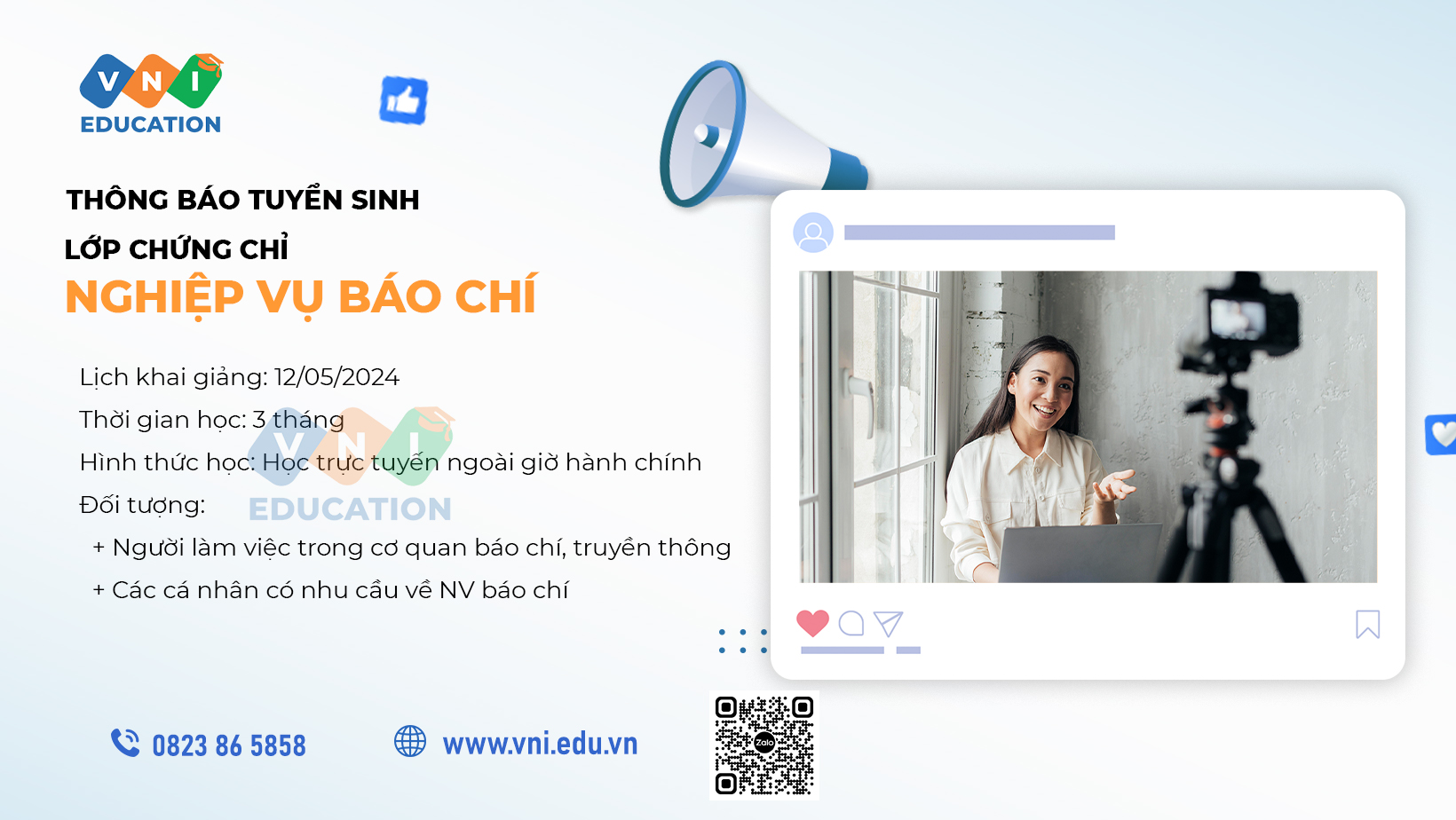 Khóa học chứng chỉ nghiệp vụ báo chí năm 2024