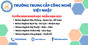 Tuyển sinh các lớp ngắn hạn tại Trung cấp Việt Nhật