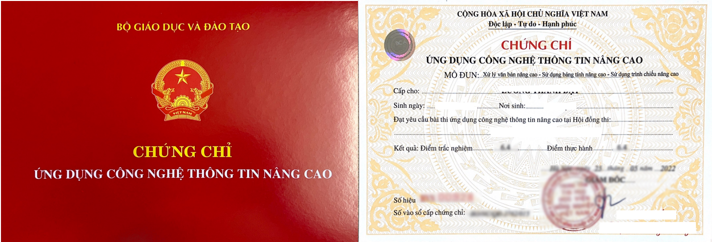Chứng chỉ ứng dụng cntt nâng cao