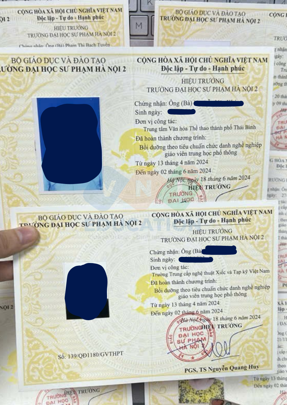 chứng chỉ chuẩn chức danh giáo viên