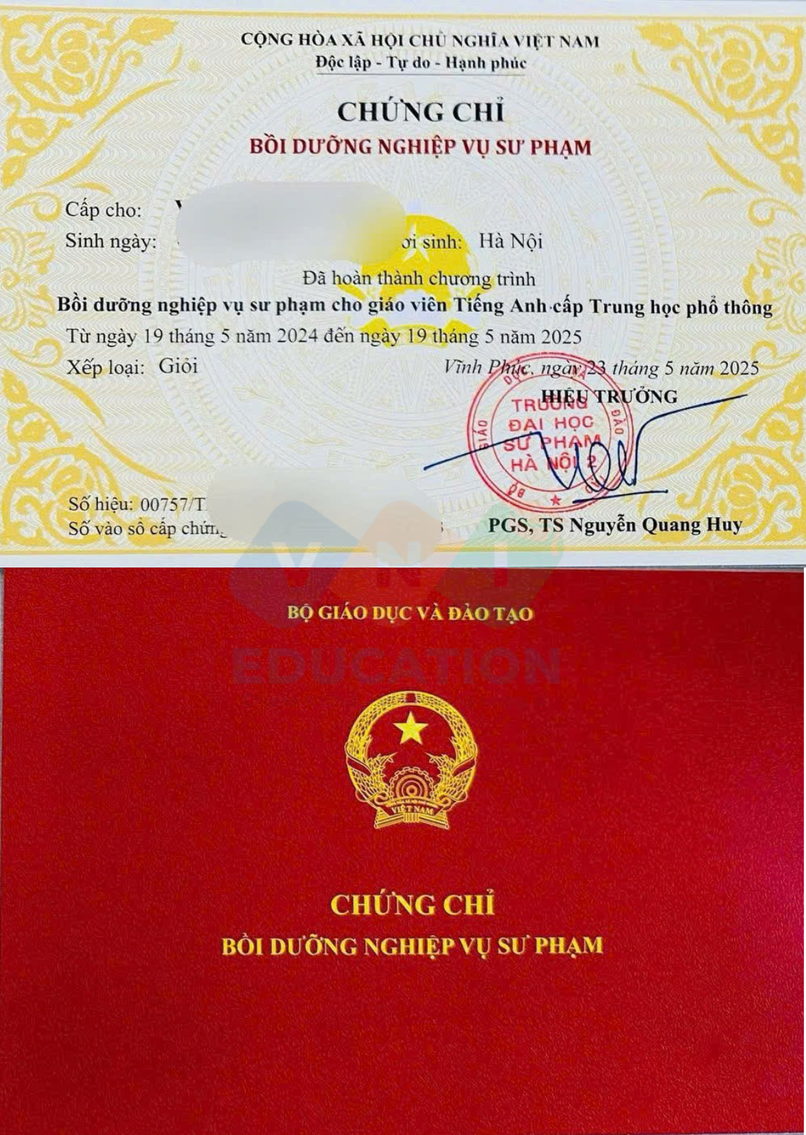 Chứng chỉ Nghiệp vụ Sư phạm THPT