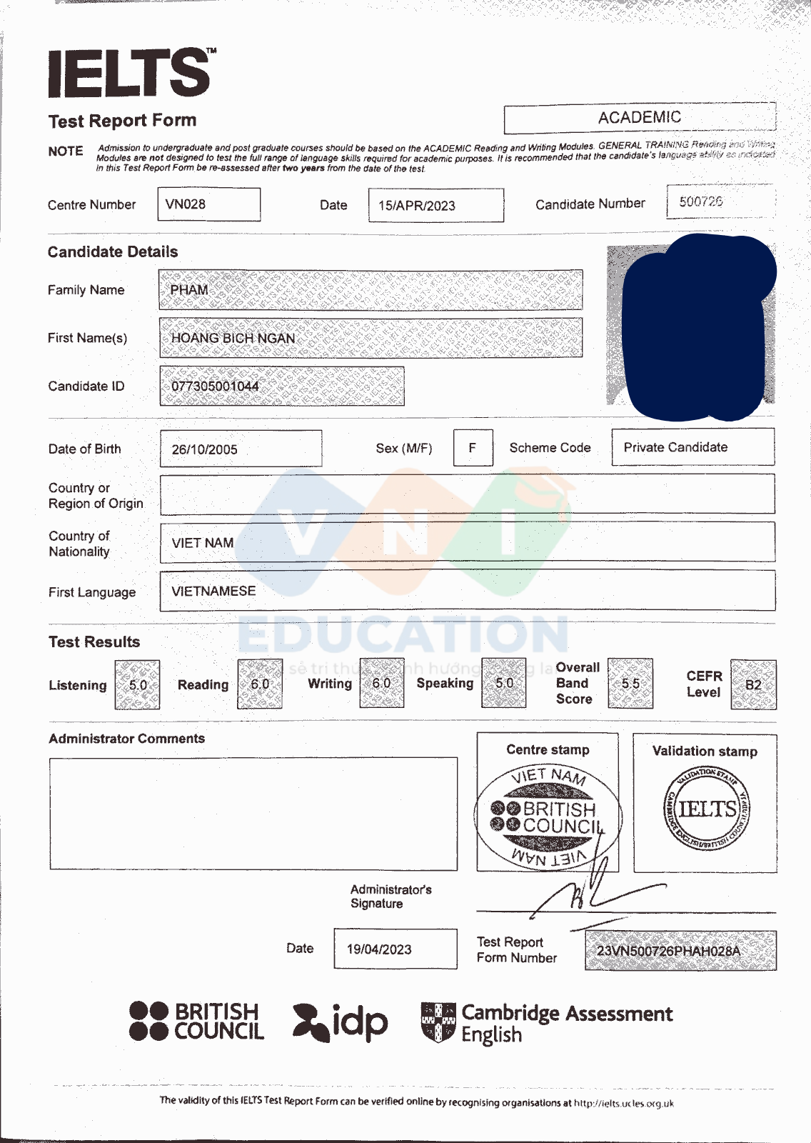 Chứng chỉ Ielts