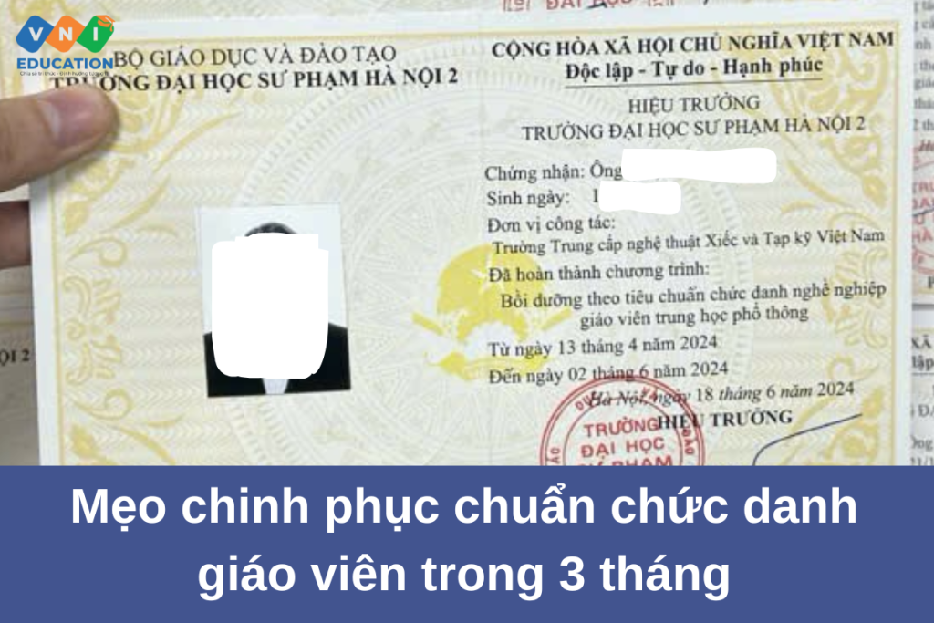 Mẹo chinh phục chuẩn chức danh giáo viên trong 3 tháng