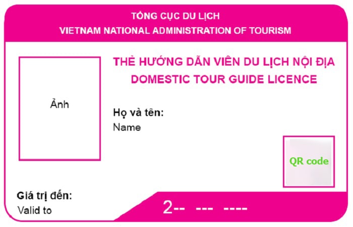 Mẫu thẻ hướng dẫn viên du lịch nội địa