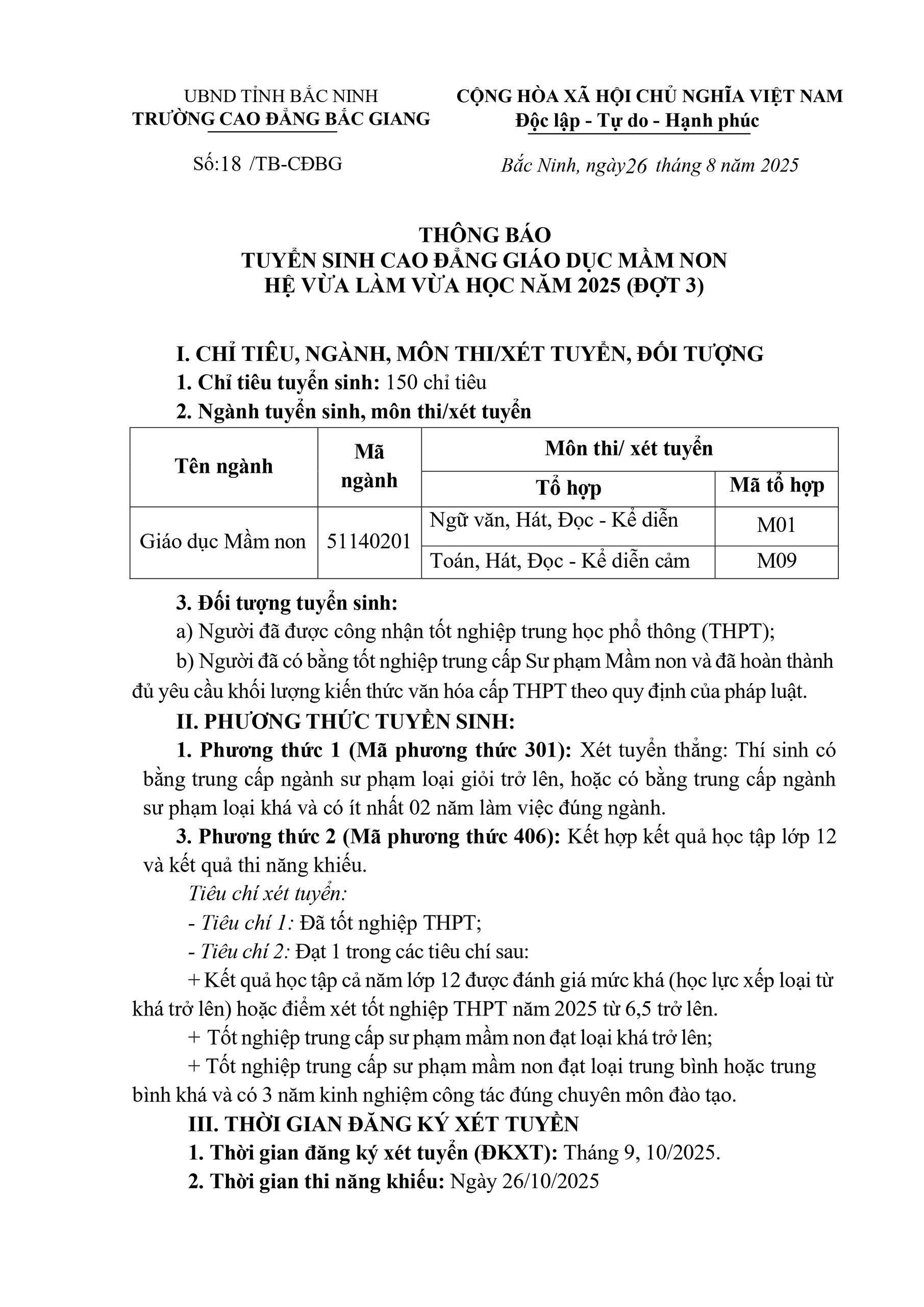 Thông báo tuyển sinh Cao đẳng Mầm non vừa làm vừa học VNI Education 2025