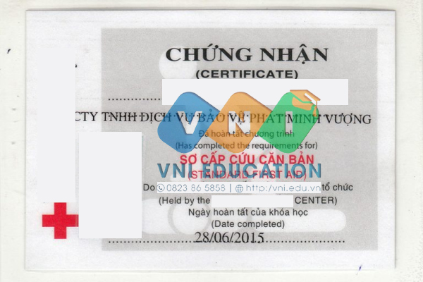 chứng chỉ sơ cấp cứu căn bản
