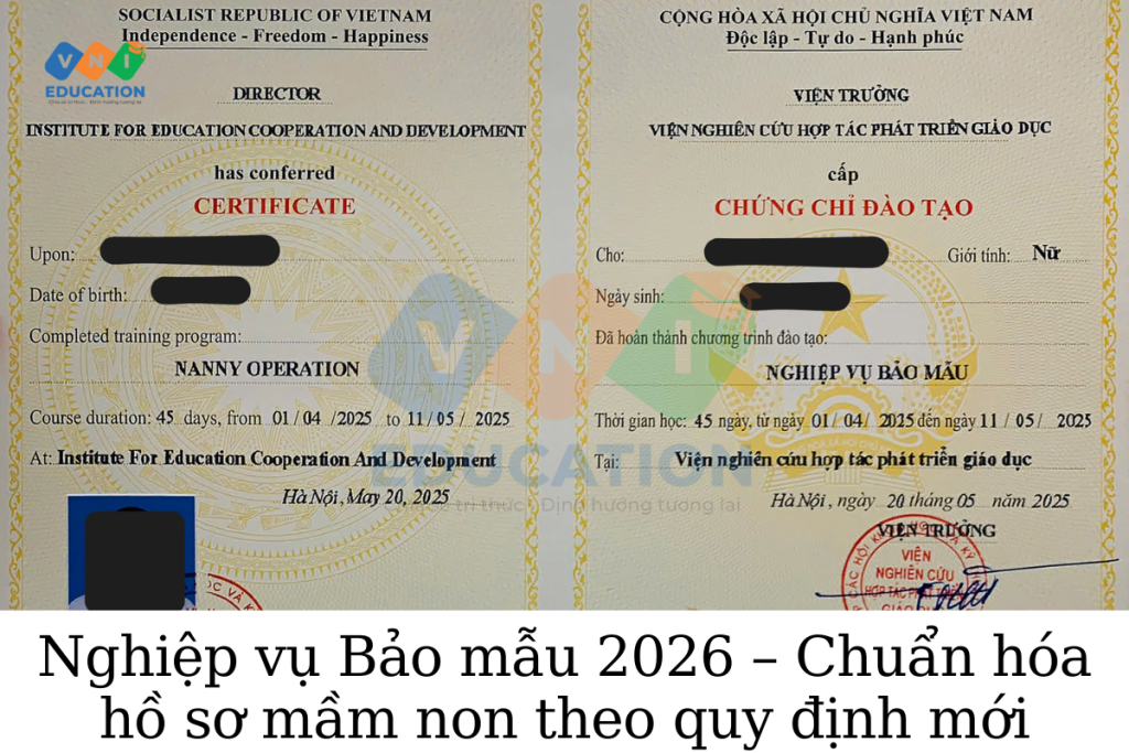 Nghiệp vụ Bảo mẫu 2026 – Chuẩn hóa hồ sơ mầm non theo quy định mới