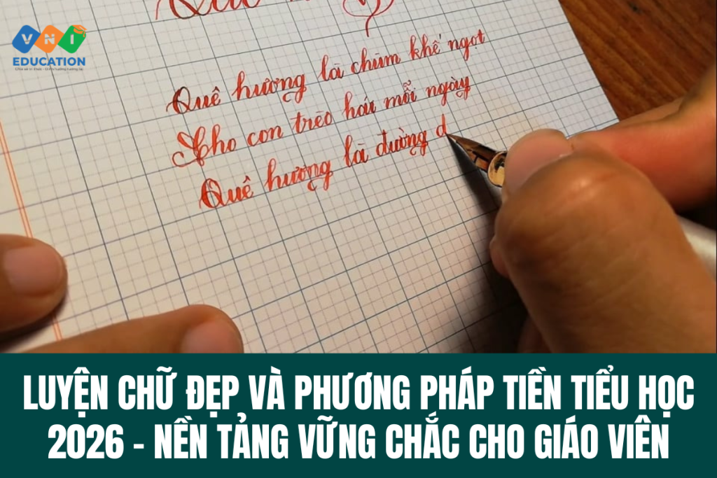 Luyện chữ đẹp và Phương pháp Tiền tiểu học 2026 – Nền tảng vững chắc cho giáo viên
