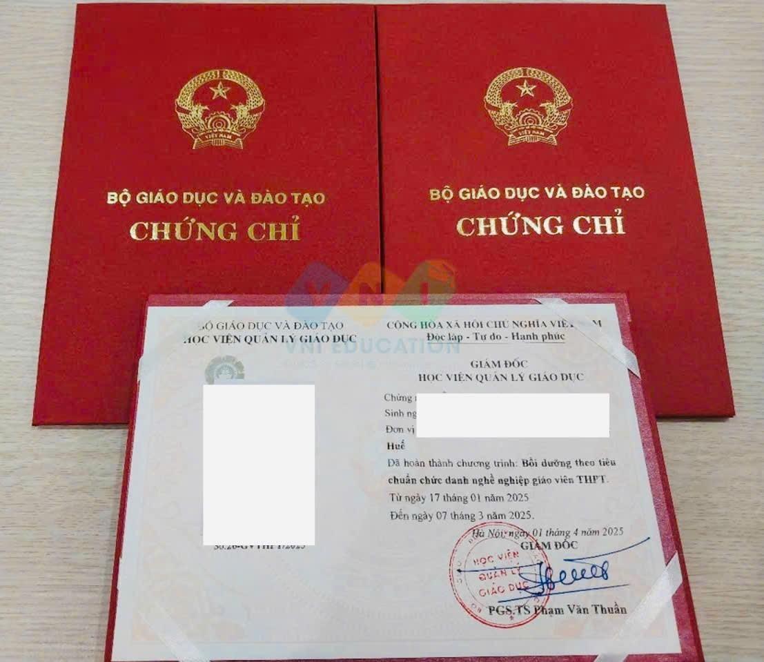 chứng chỉ Chức Danh Nghề Nghiệp Giáo viên THPT