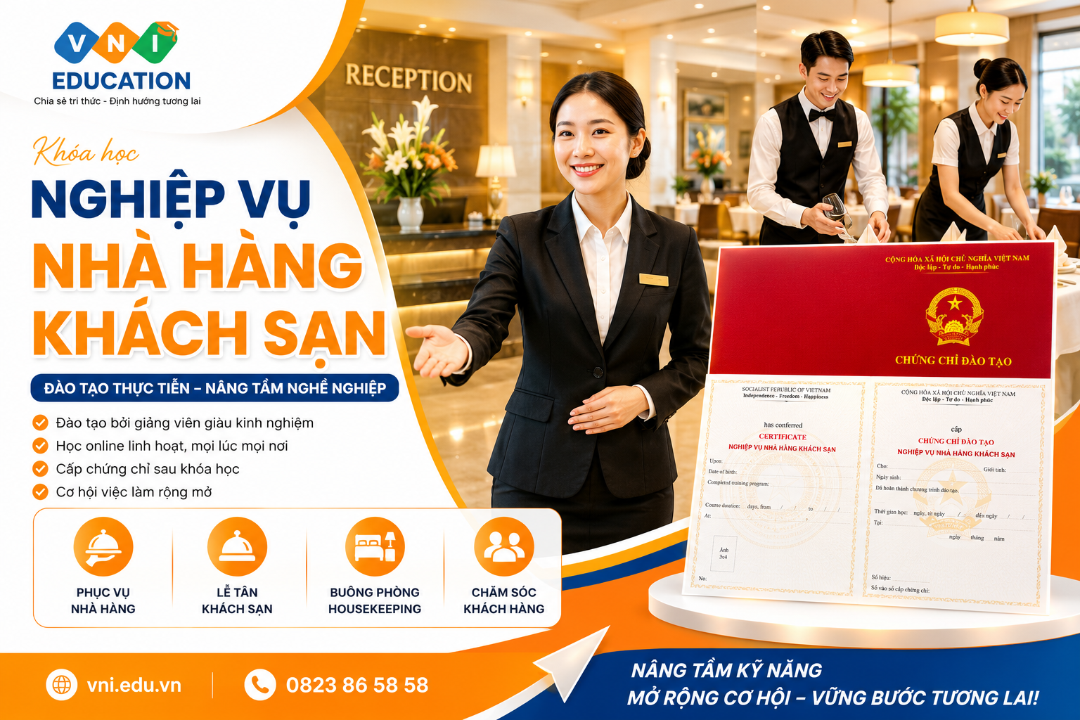 Chứng chỉ Nghiệp vụ Nhà hàng - Khách sạn