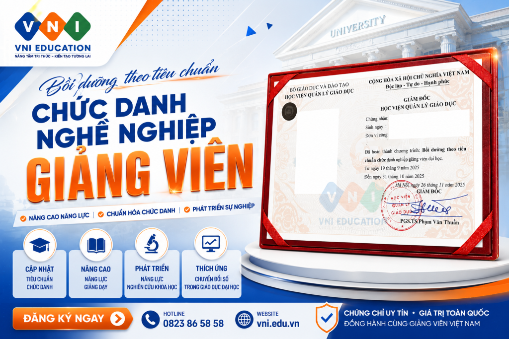 Khóa học Bồi dưỡng chuẩn chức danh Giảng viên Đại học
