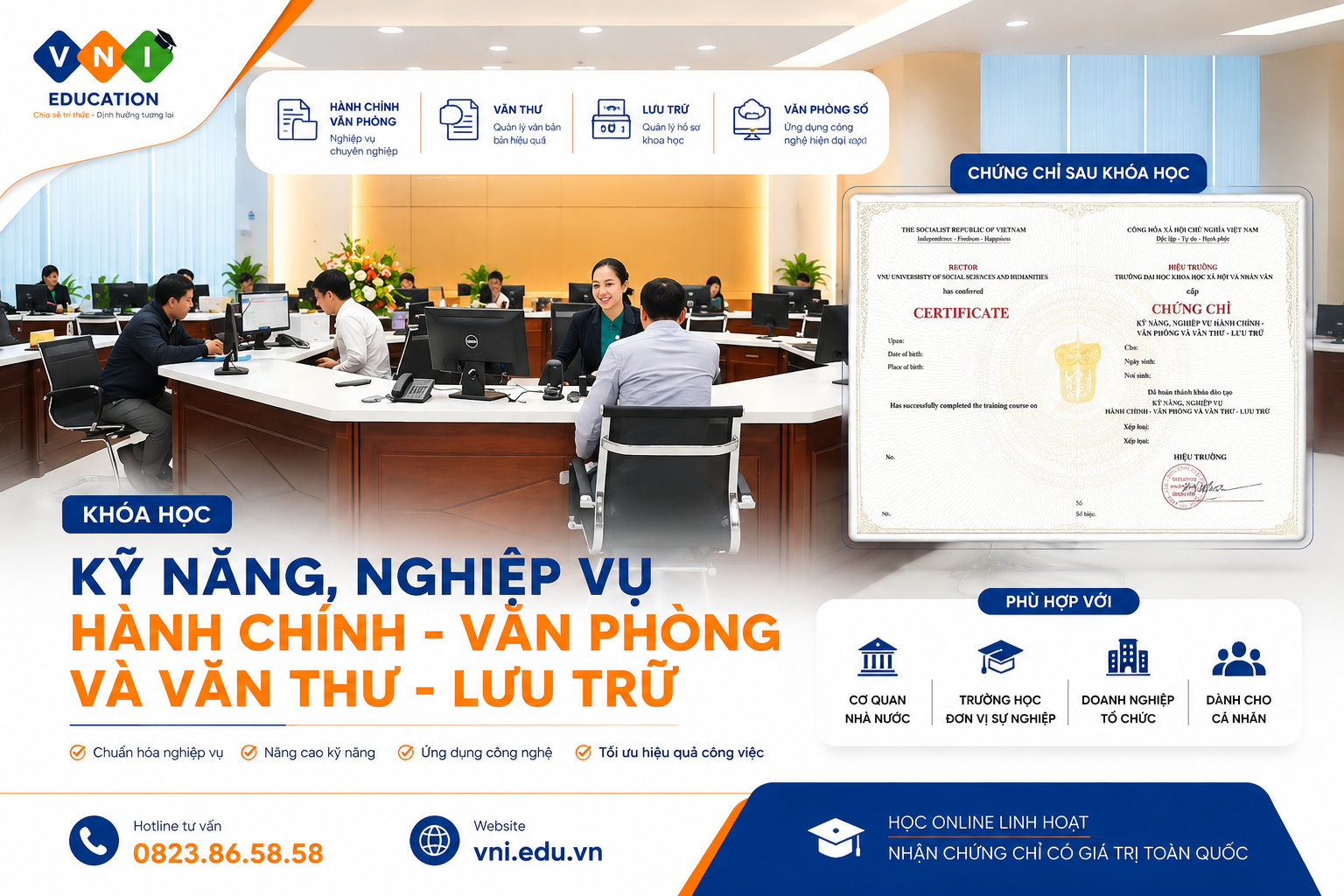 Chứng chỉ hành chính văn phòng 