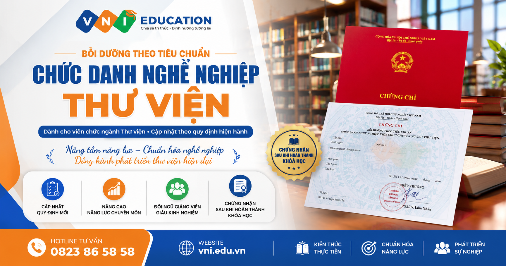 Bồi dưỡng chức danh nghề nghiệp thư viện