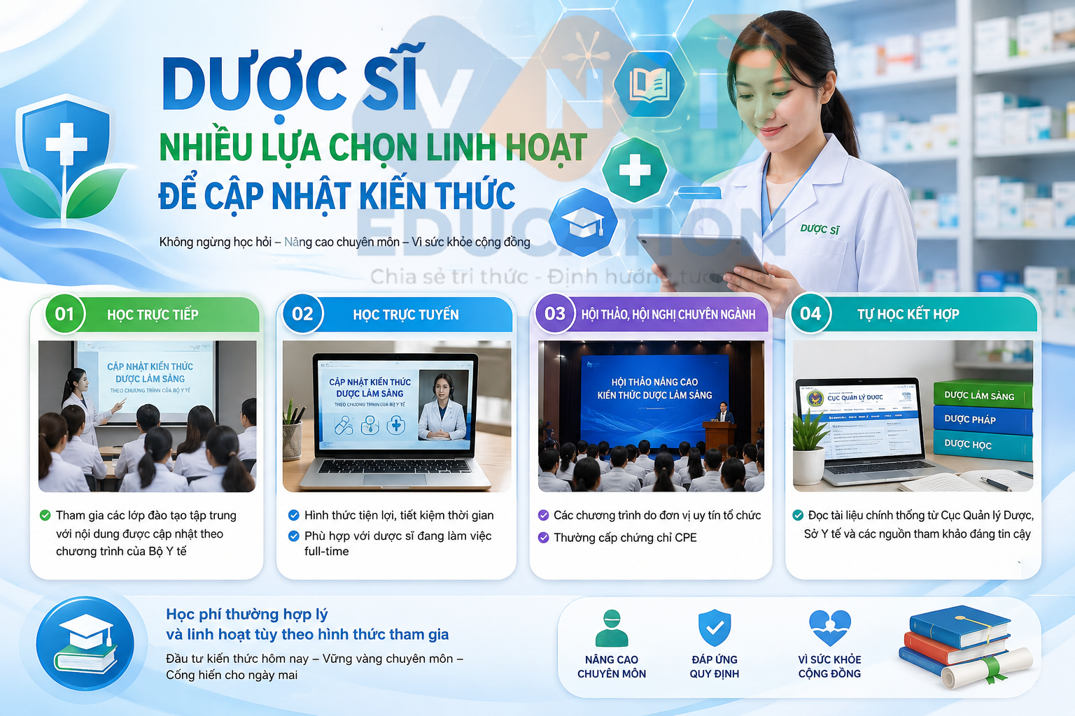 cách cập nhật KTCM về Dược