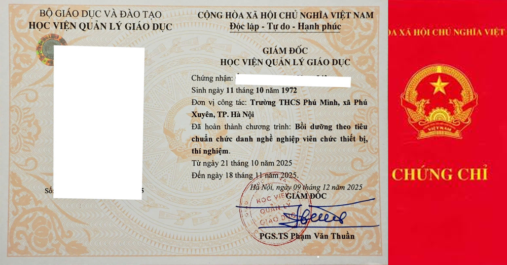 chứng chỉ chuẩn chức danh