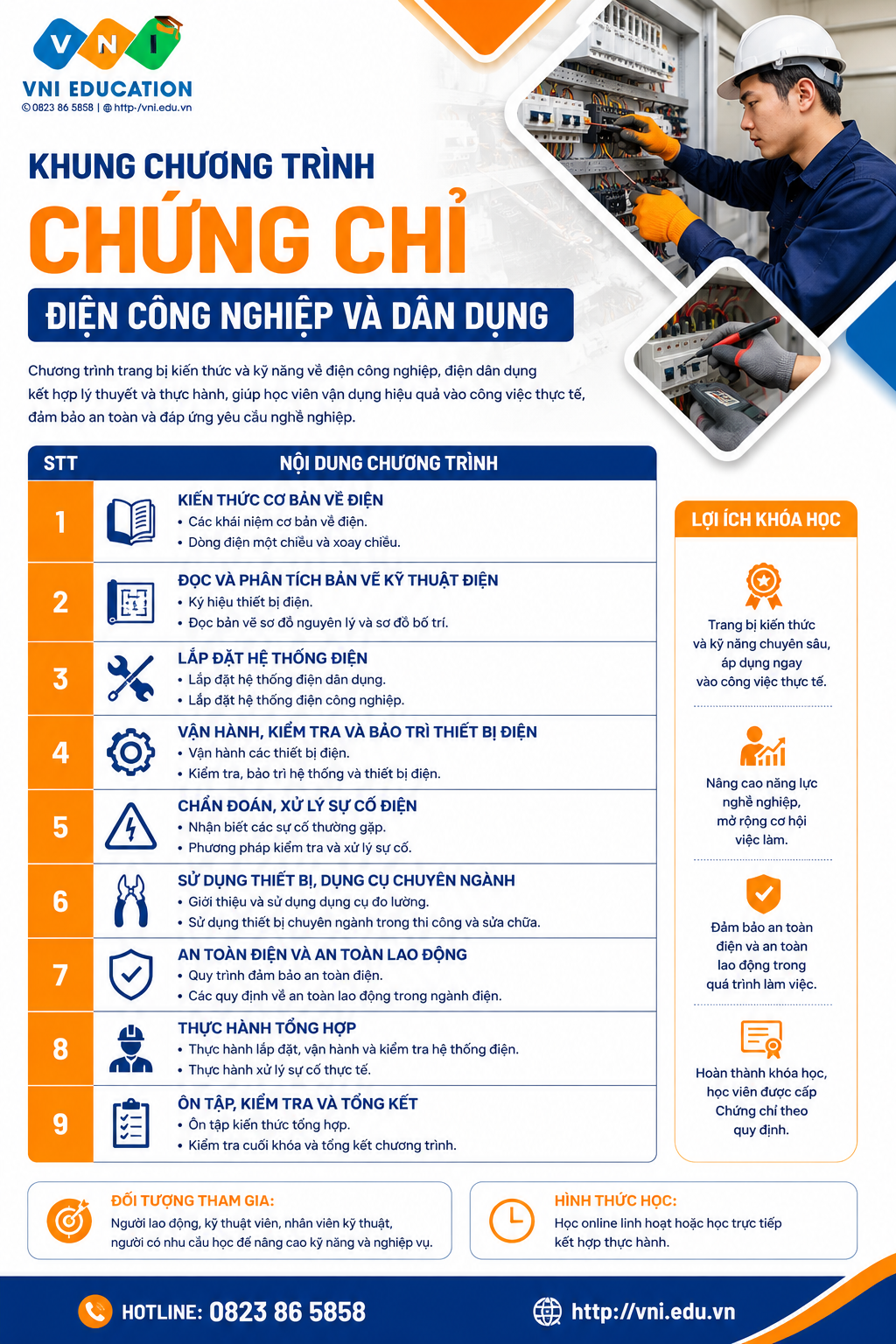 Chứng chỉ Điện công nghiệp và dân dụng