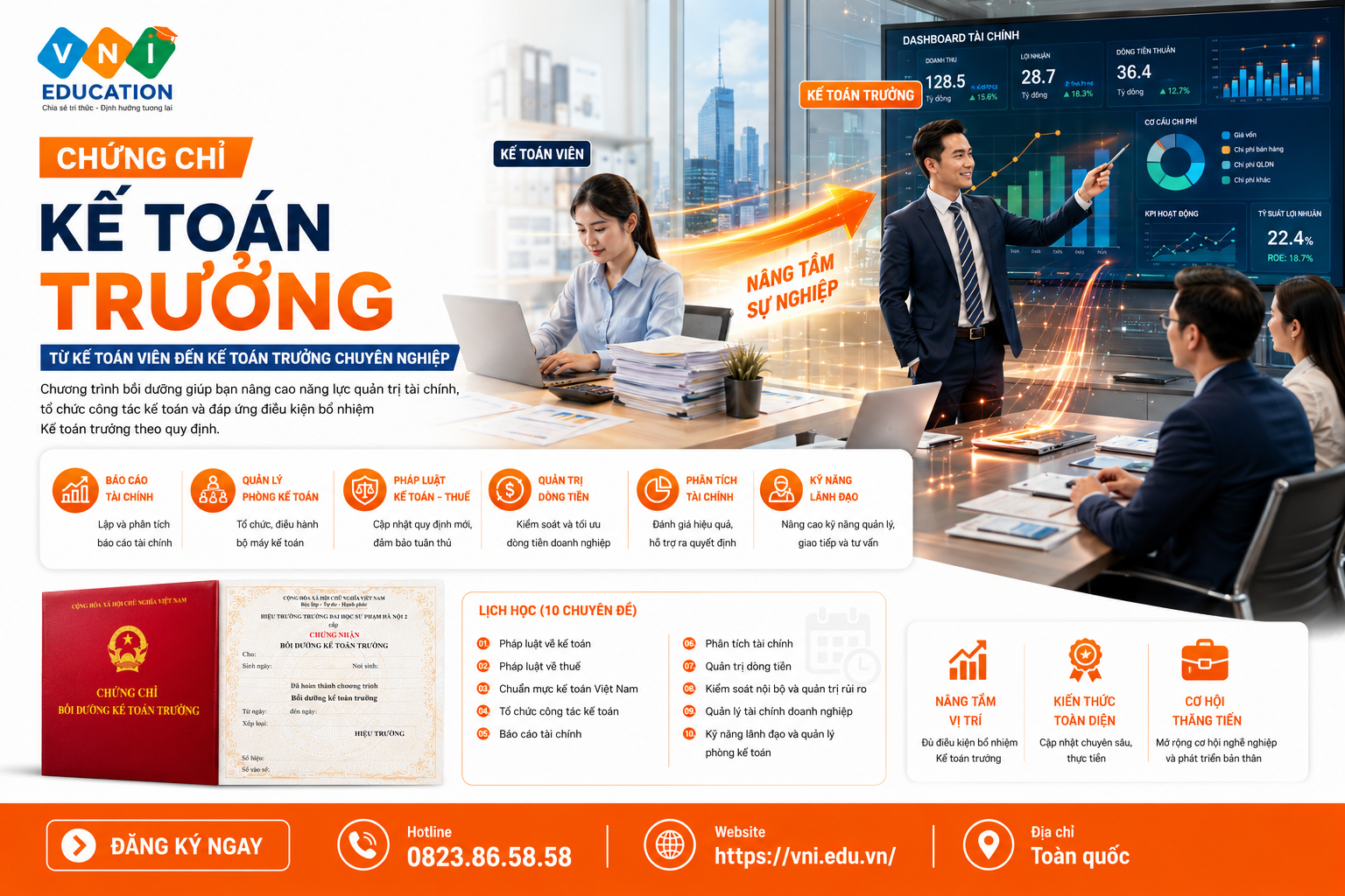 chứng chỉ kế toán trưởng