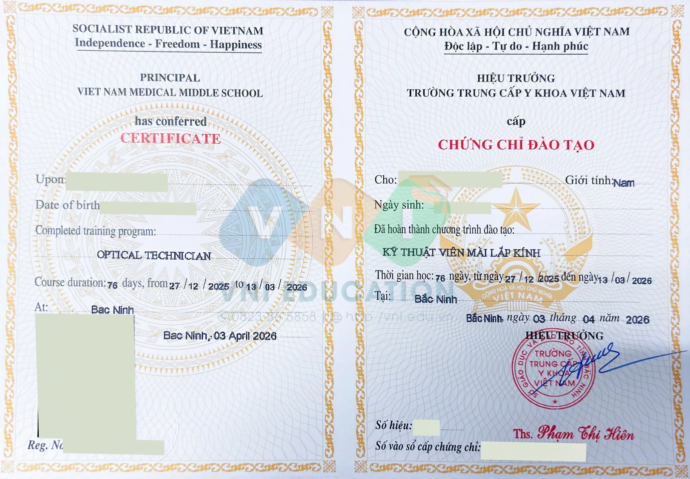 kỹ thuật viên mài lắp kính