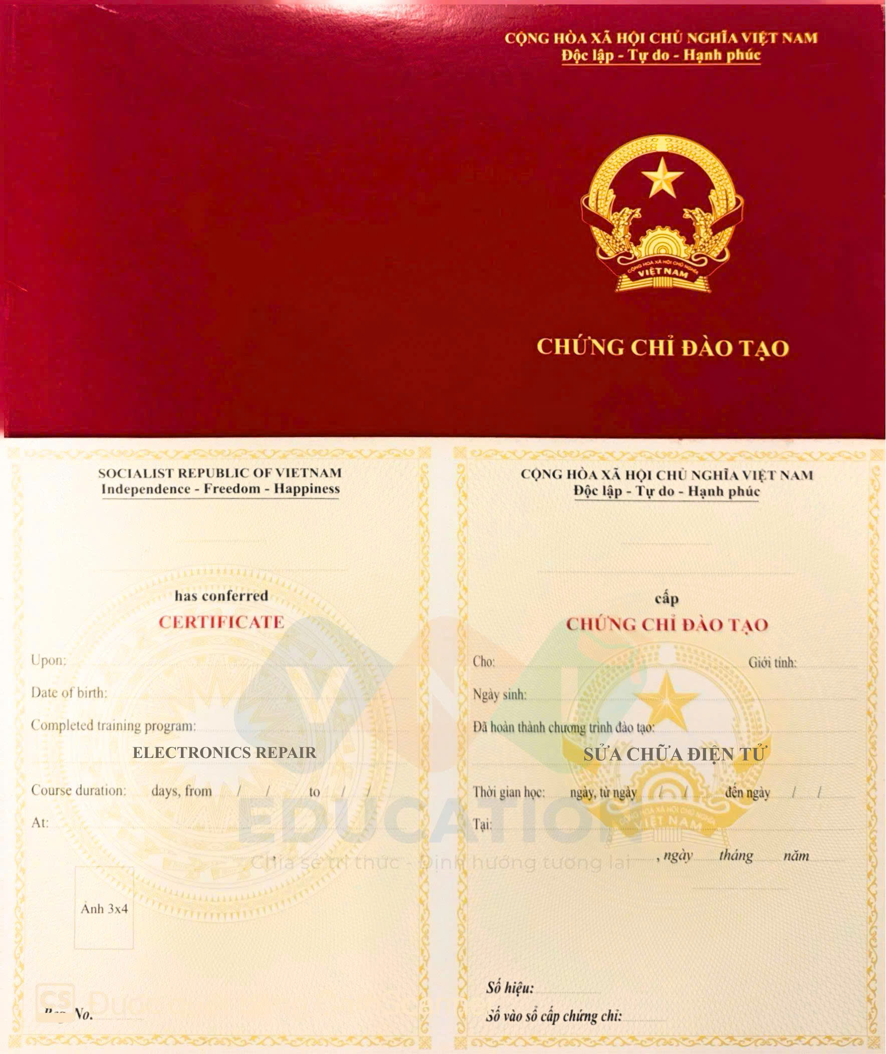 Chứng chỉ Sửa chữa điện tử