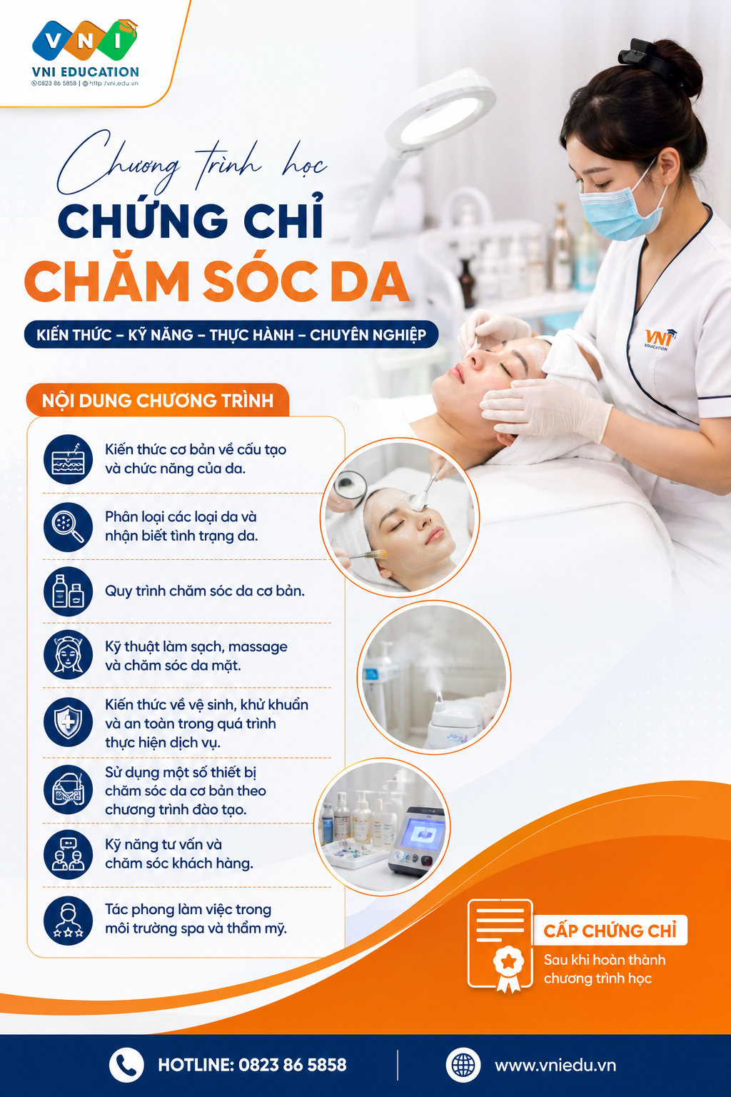 chứng chỉ hăm sóc da