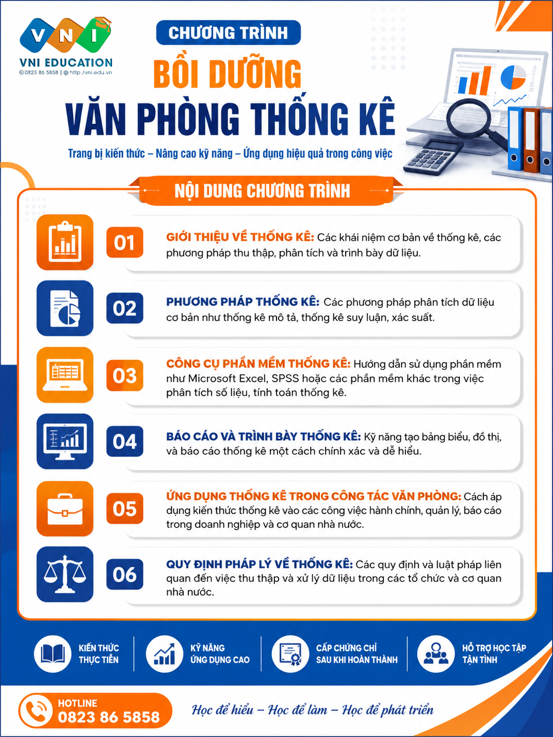 Nộii dung Chứng chỉ Văn phòng thống kê