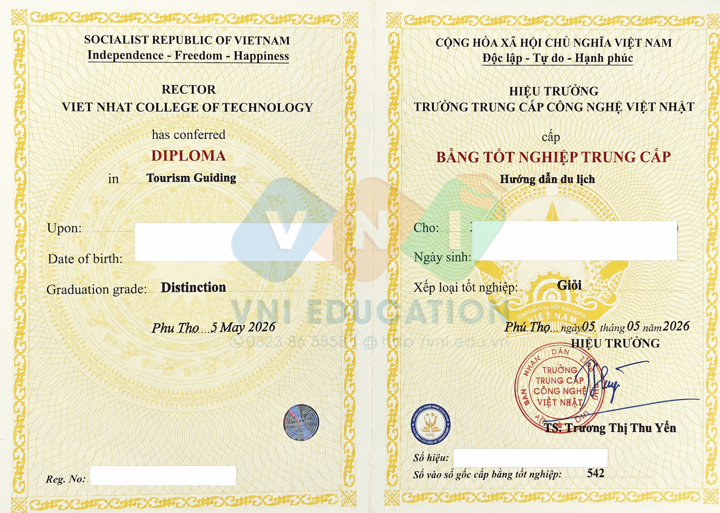 Trung cấp Hướng dẫn du lịch
