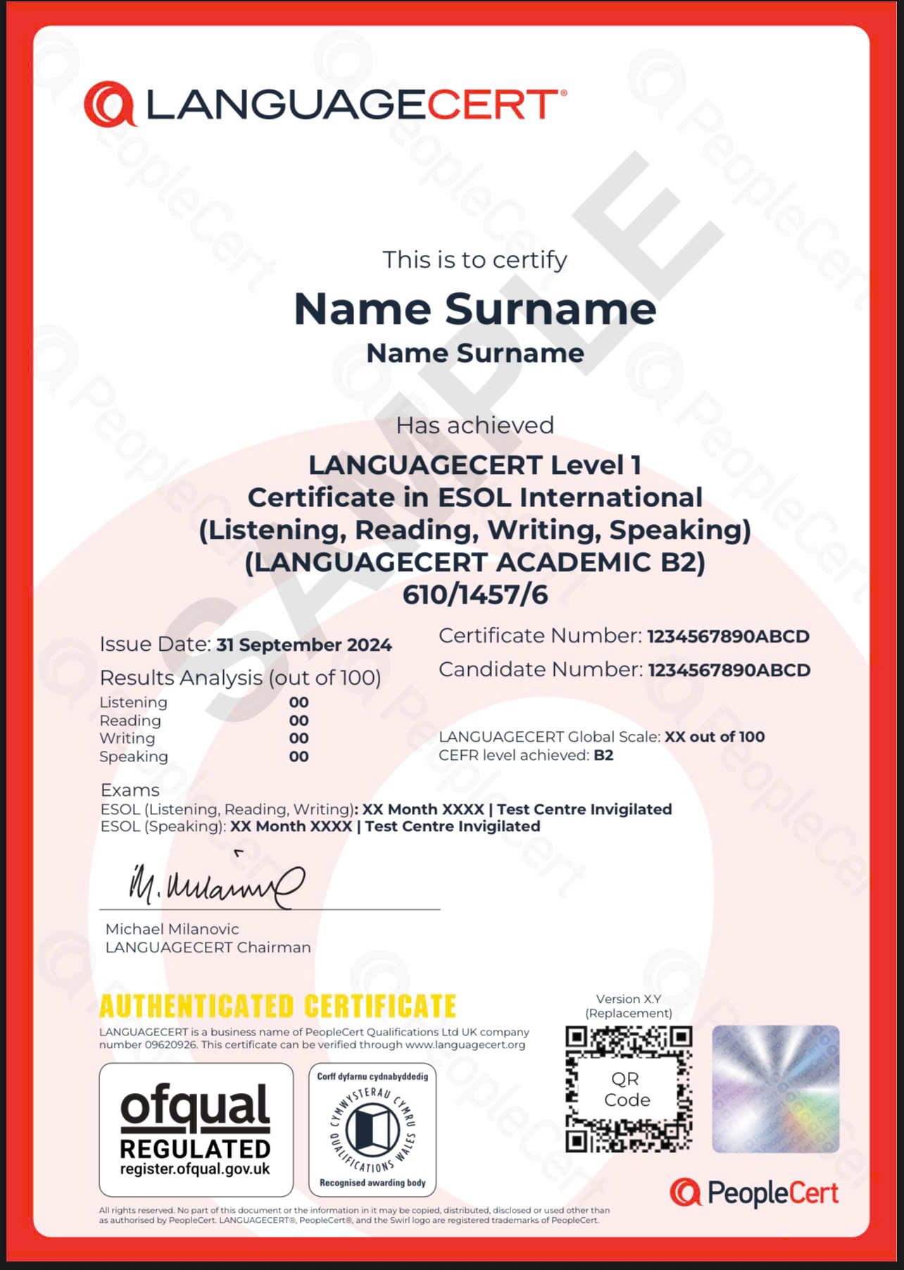 Chứng chỉ LANGUAGECERT