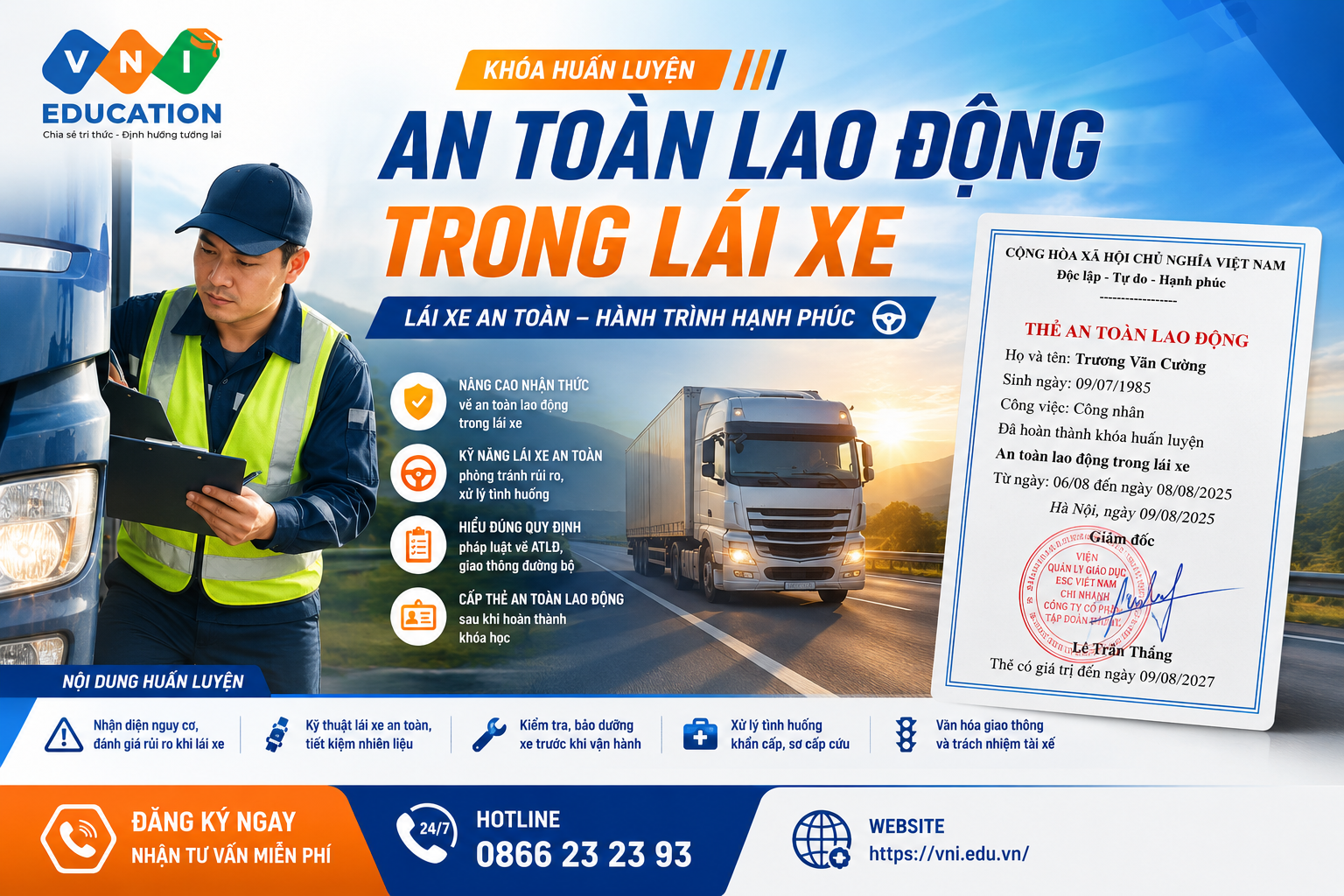 An toàn lao động cho người lái xe