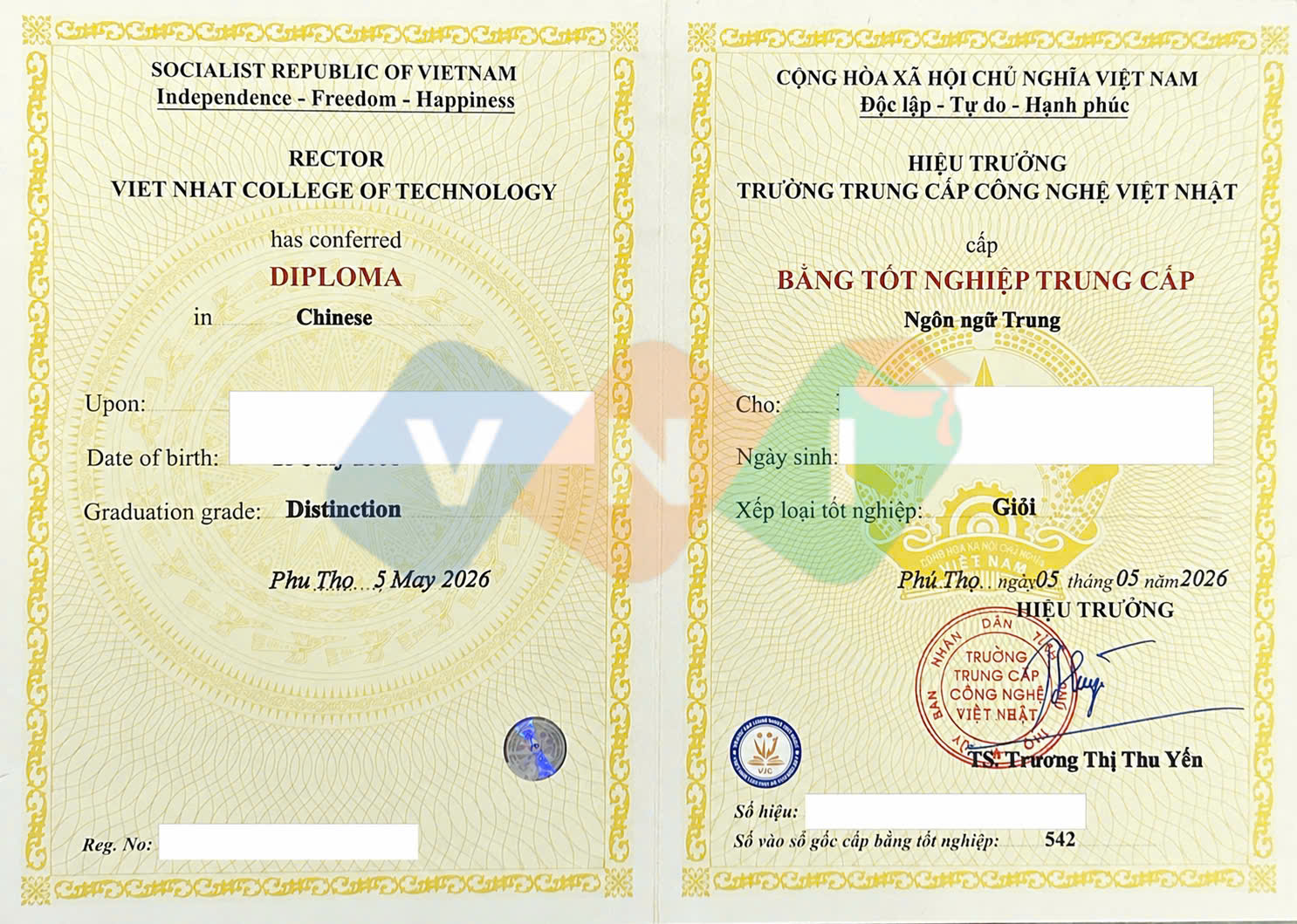 trung cấp ngôn ngữ trung